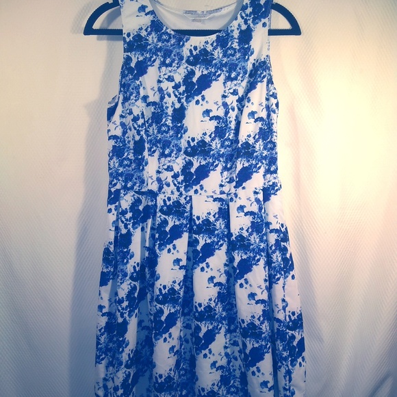 Charming Charlie Dresses & Skirts - Charming Charlie Dress Pleated Blue Floral #253